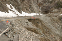 West side damage area