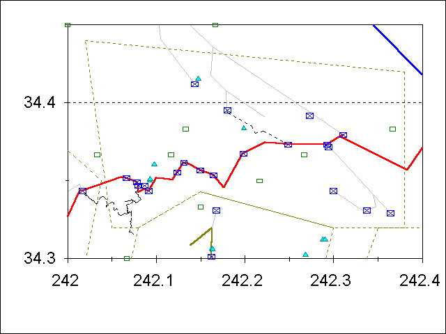 map showing hikes in Islip region of SGM